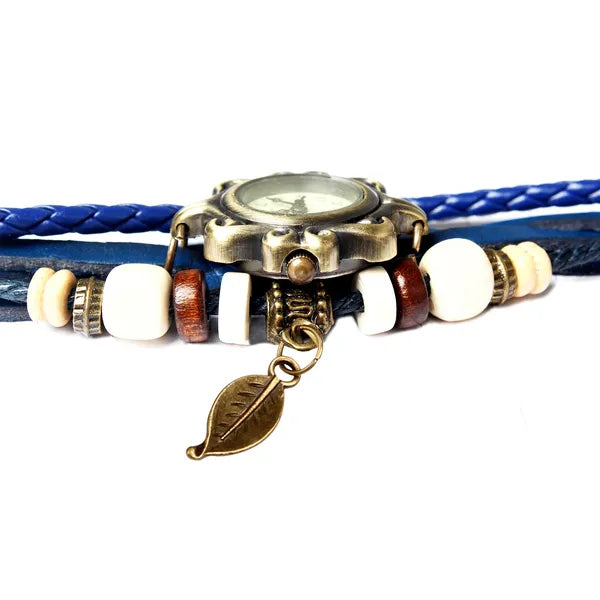 Bohemian Style Handmade Leather Tree Leaf Women's