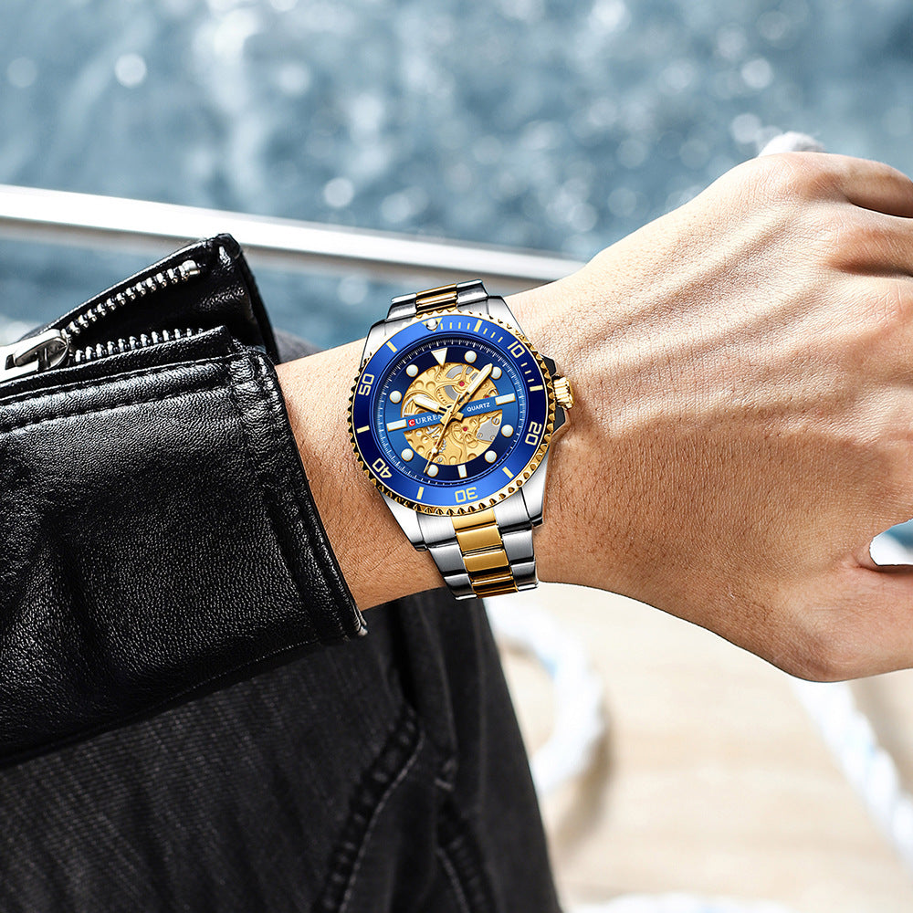 Business Quartz Mens Waterproof Round Watch