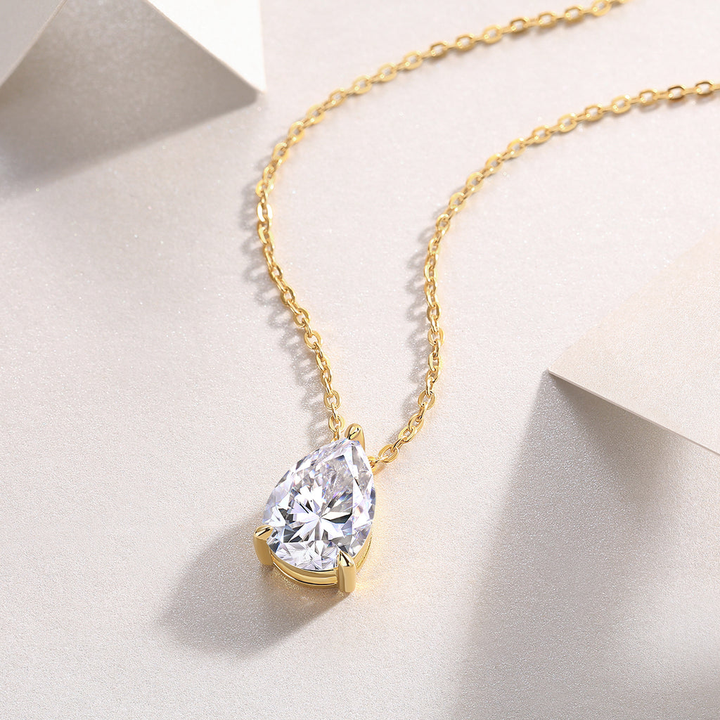 Necklace Pendant Set With Pear-shaped .