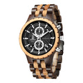 Mens Fashionable Multi-Functional All-Wood Quartz Sports Watch