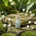925 Sterling Silver Exquisite Carved Green Jadeite Pendant