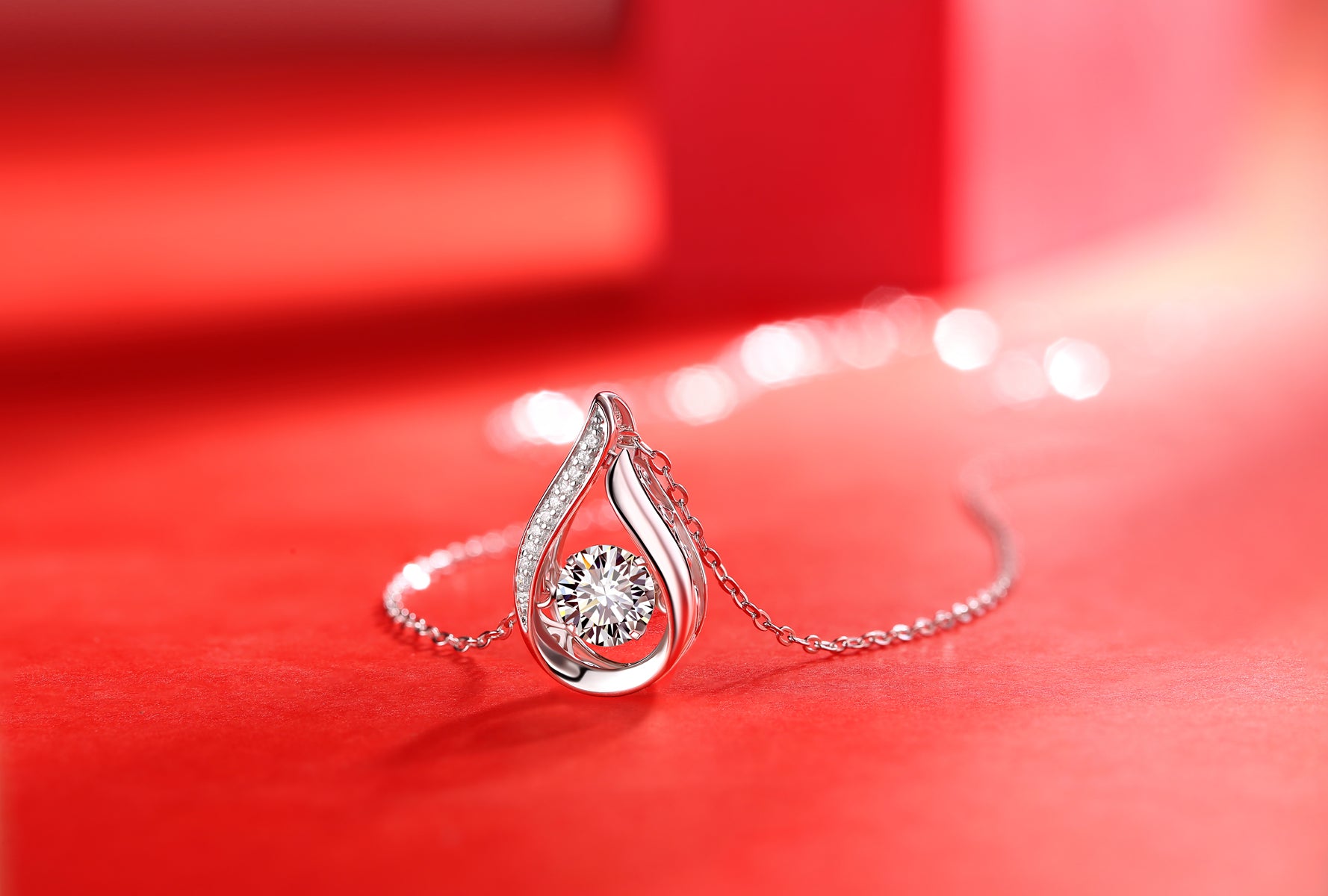 Necklace Pendant Set With Top-quality Moissanite S925