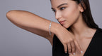 1-carat y Silver Bracelet Set Moissanite, S925 Silver