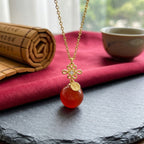 925 Sterling Silver Chinese Knot Pendant Necklace