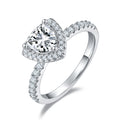 Triangular Moissanite Set Silver Ring S925 Silver