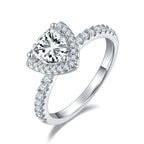 Triangular Moissanite Set Silver Ring S925 Silver