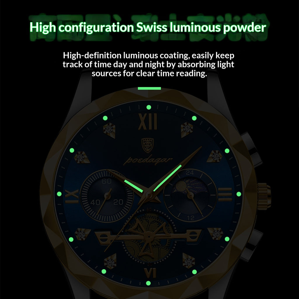 Mens Waterproof Multifunctional Watch