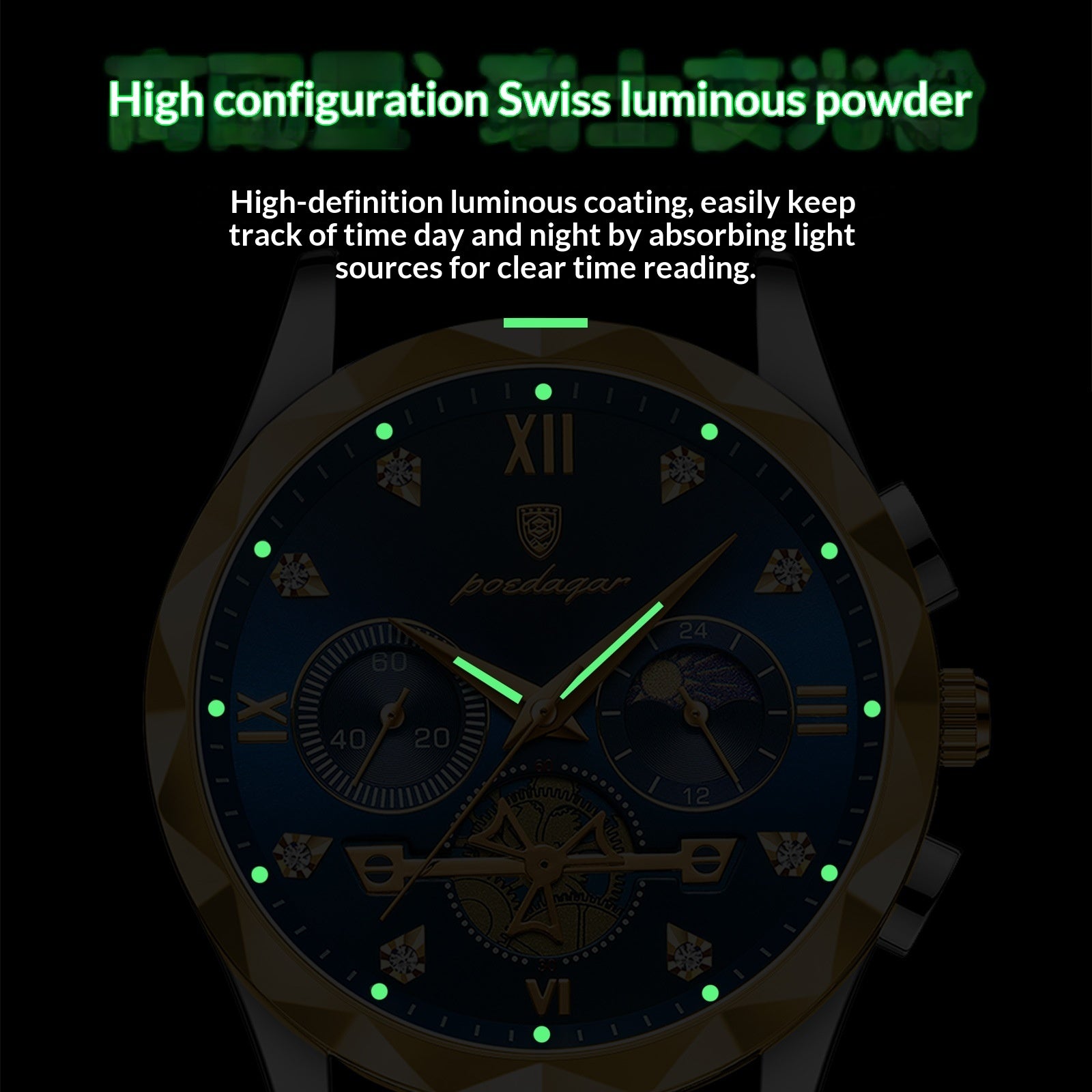 Mens Waterproof Multifunctional Watch