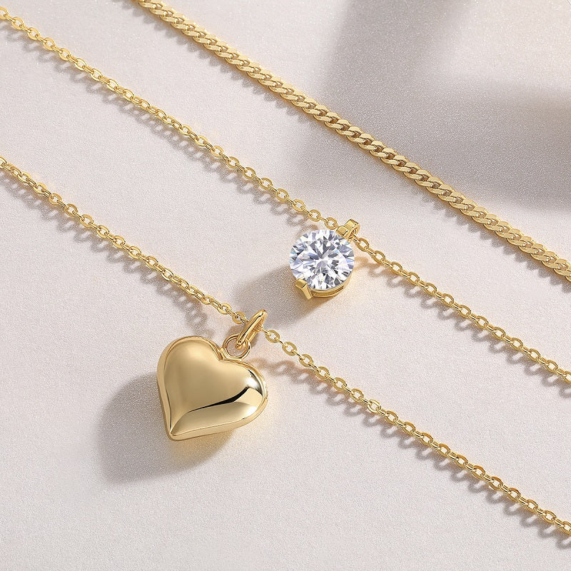 2-carat  Silver Pendant Necklace With  S925 Silver
