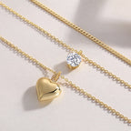 2-carat  Silver Pendant Necklace With  S925 Silver