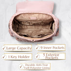 Large-Capacity Stylish Insulated Quilted Mommy Backpack For Outdoor Travel