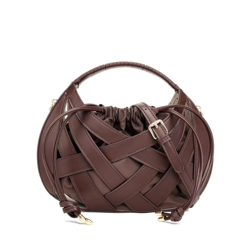 Woven Hollow-out Single-shoulder Crossbody Bag
