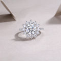 A Wedding Ring Se 3-carat Moissanite S925 Silver