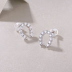 Moissanite S925 Silver And Platinum-plated Stud Earrings