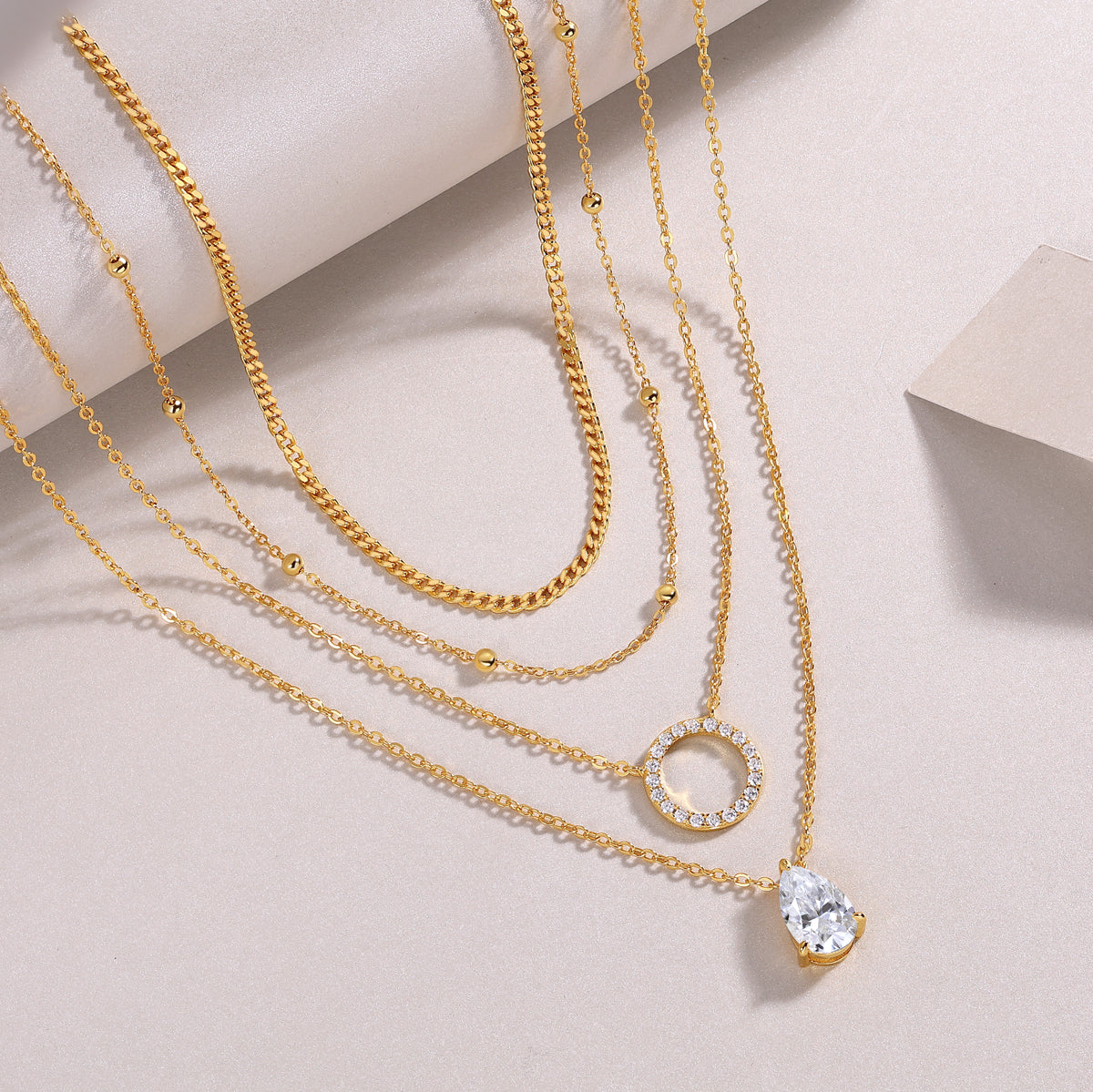 Silver Pendant Necklace, Collar Chain,