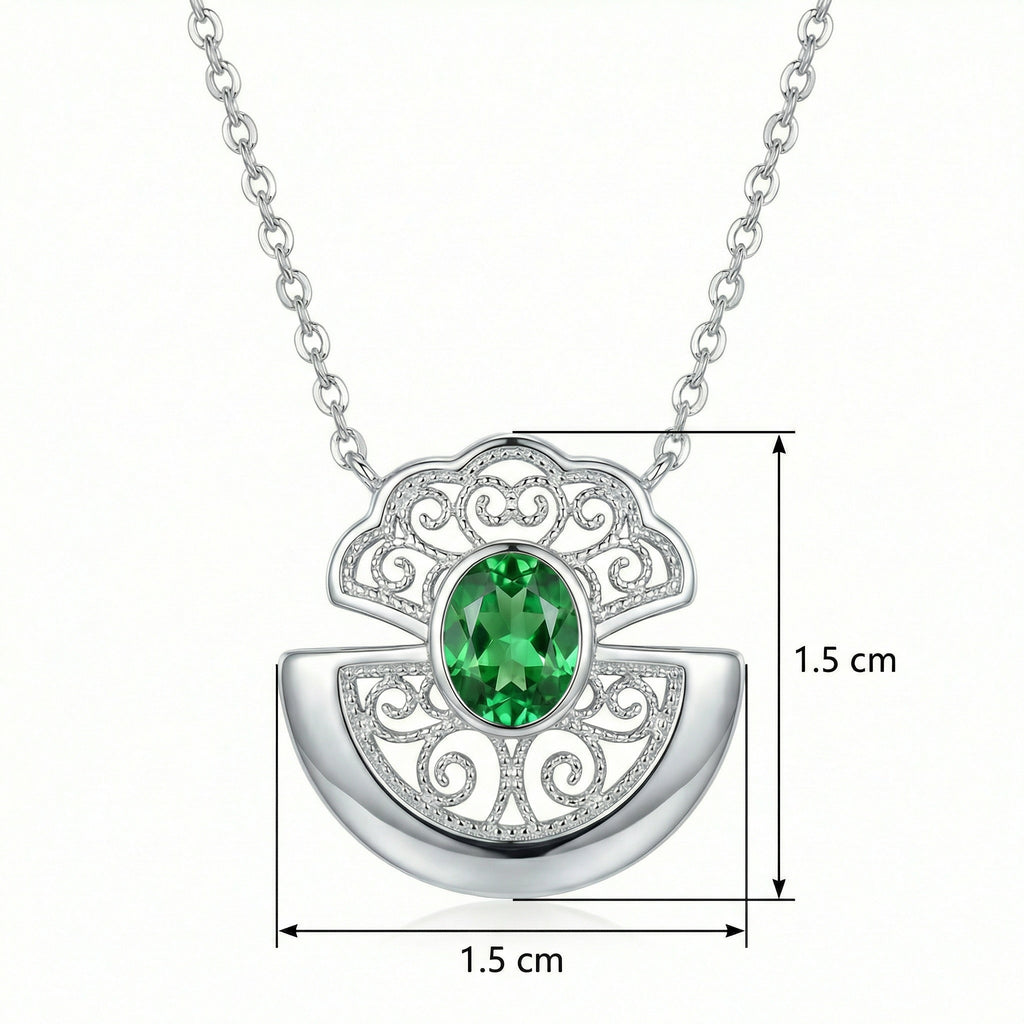 925 Sterling Silver Filigree Pendant Necklace