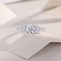 A Wedding Ring Set With 1-carat  S925 Silver