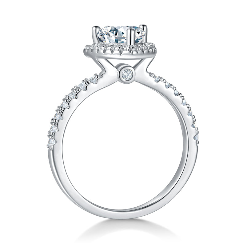 Triangular Moissanite Set Silver Ring S925 Silver