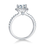 Triangular Moissanite Set Silver Ring S925 Silver