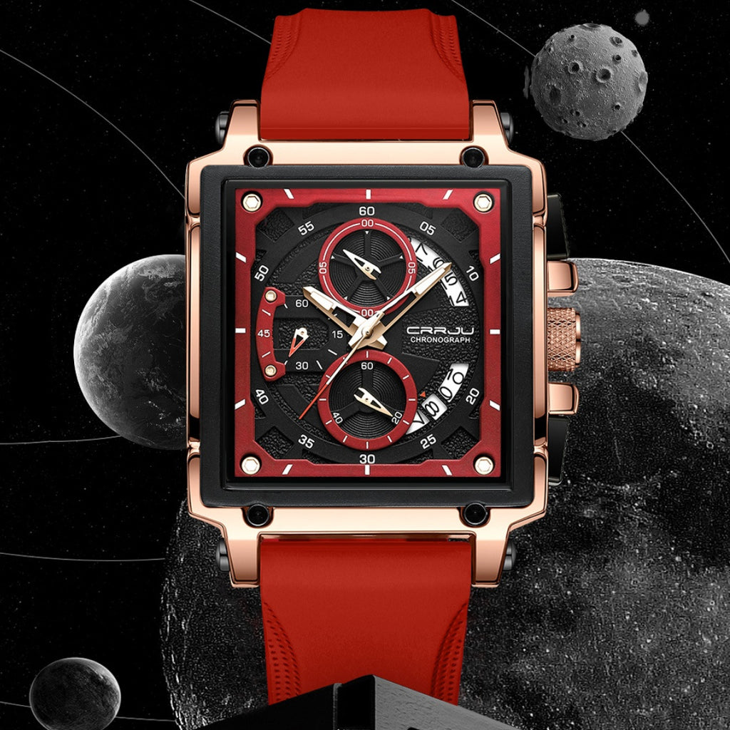 Simple Business Tape Mens Calendar Watch