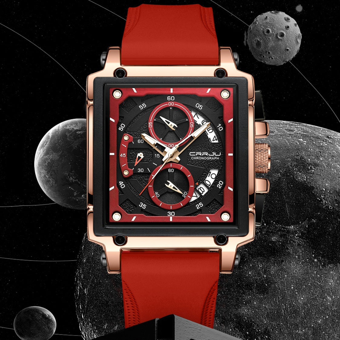 Simple Business Tape Mens Calendar Watch