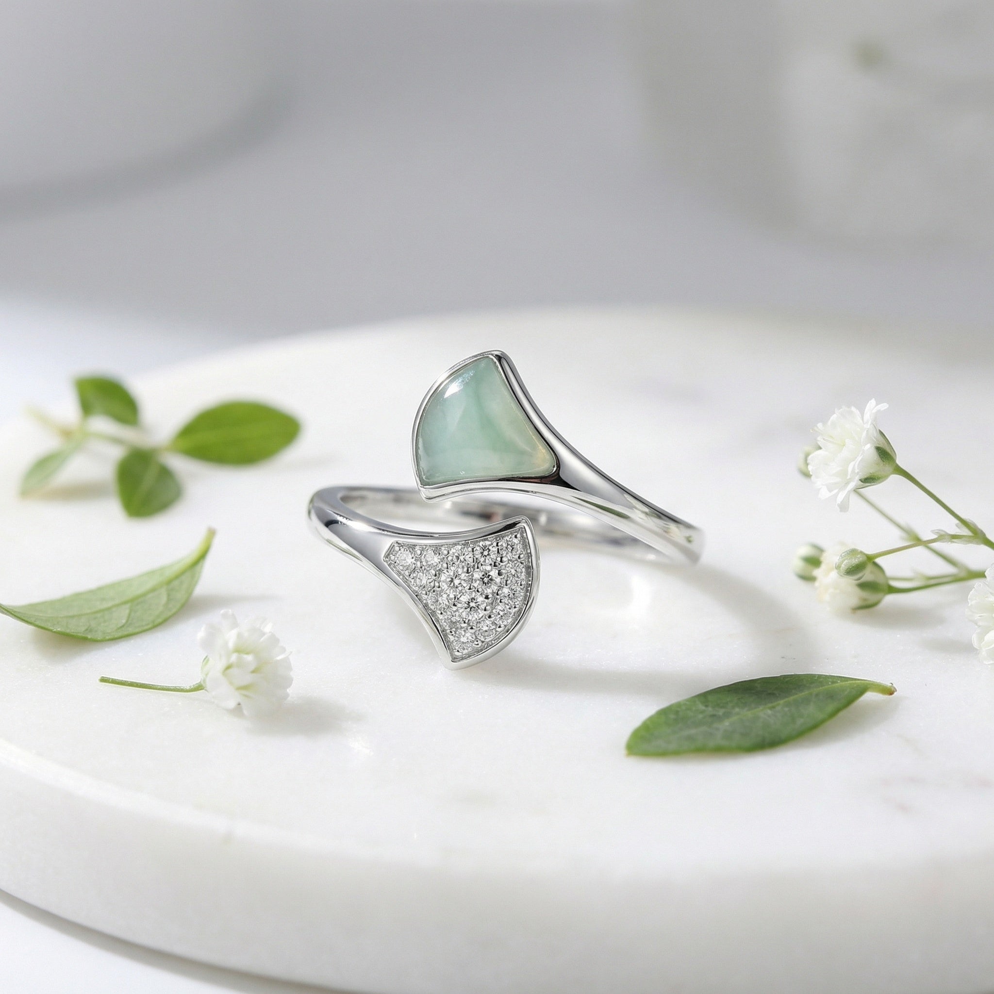 925 Sterling Silver Elegant Silver Bypass Ring