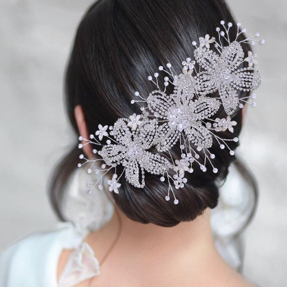 Flower Rhinestone  Bridal Wedding Hair Band