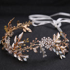 New Handmade Hairband Gold Leaf Headdress Bridal
