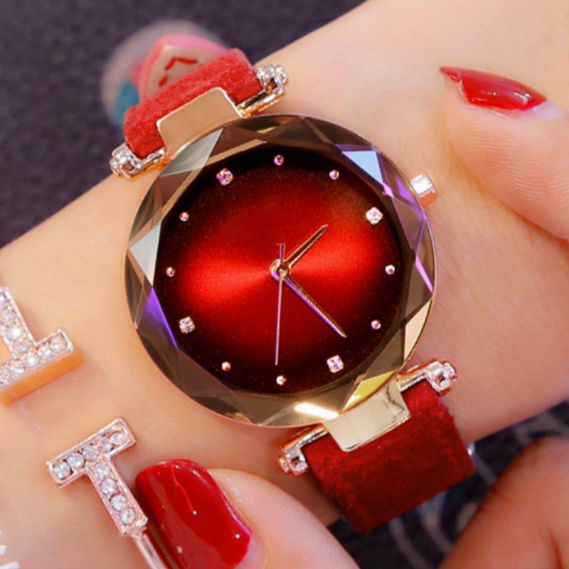 Leather Belt Casual Colorful Womens Quartz Watch