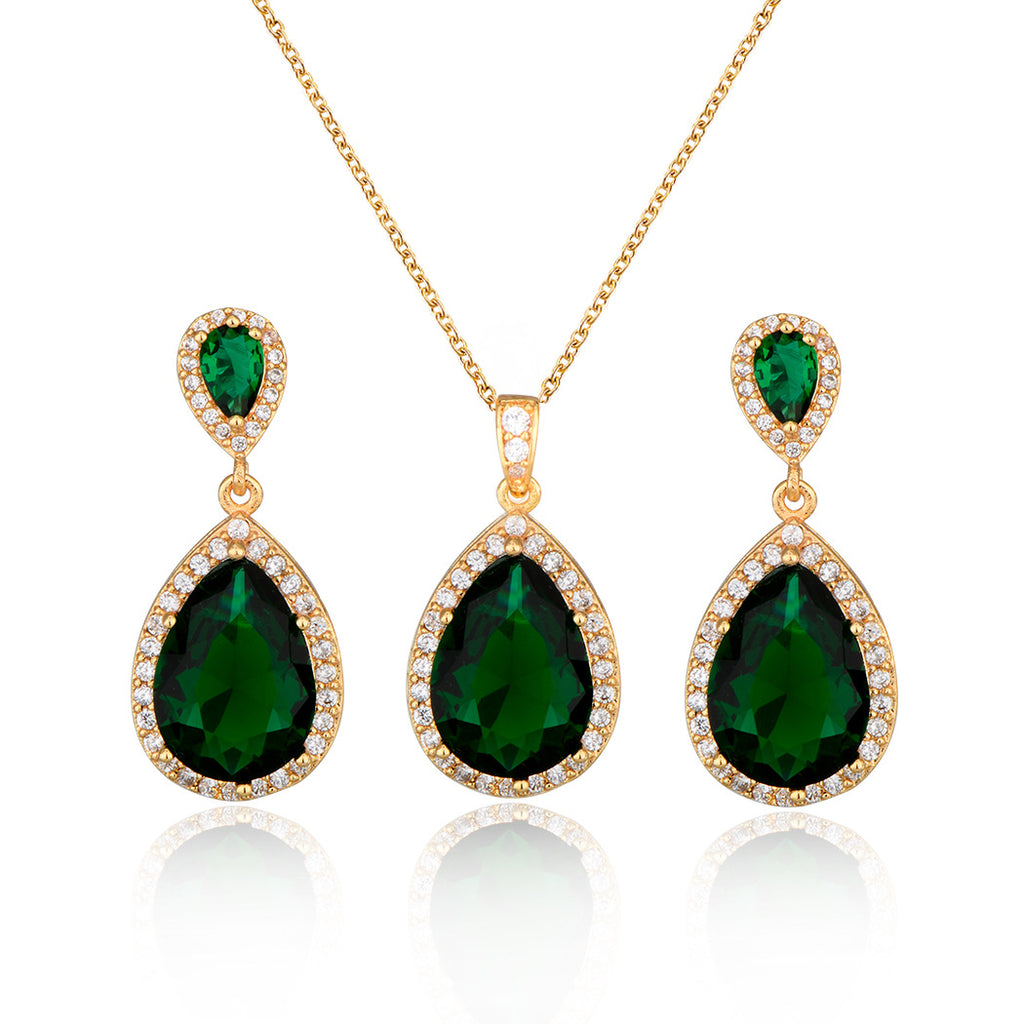 Necklace Eardrops Suit Bride Wedding Jewelry