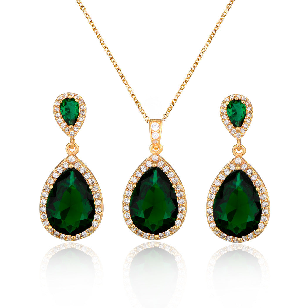 Necklace Eardrops Suit Bride Wedding Jewelry