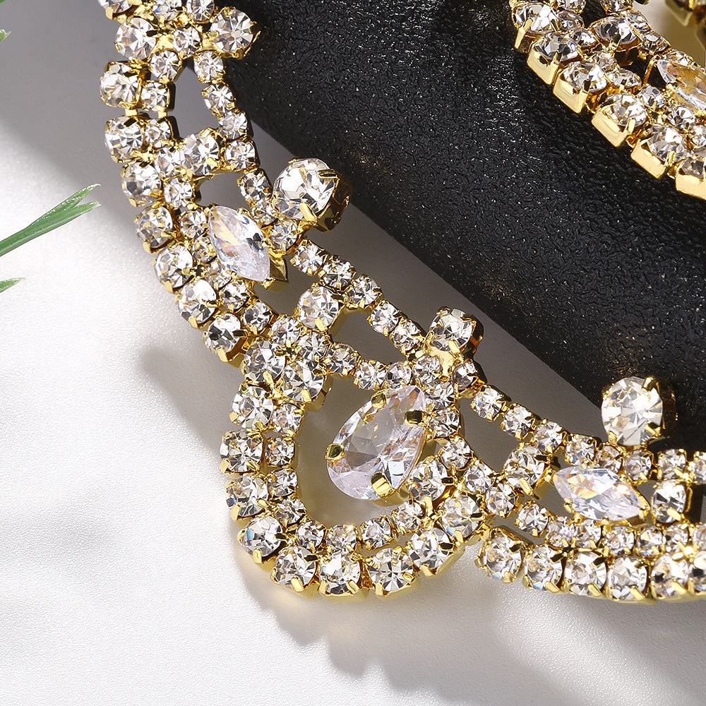 Floral Temperament Bride Headband Rhinestone