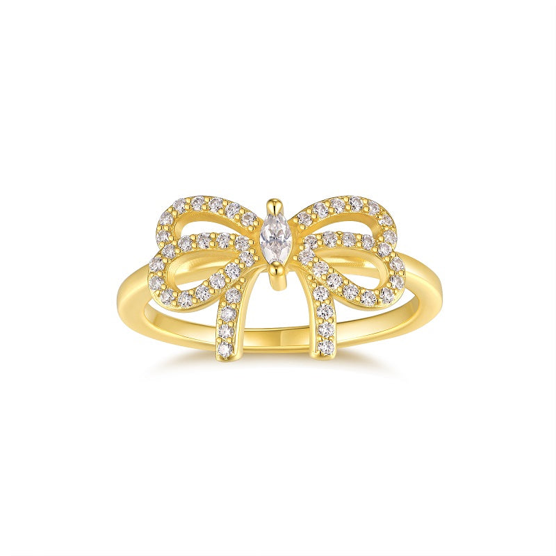 Silver Ring Set With  Moissanite, S925 Silver