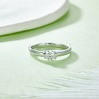 A 0.5-carat Luxury  Silver Ring Set