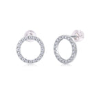 Moissanite S925 Silver And Platinum-plated Stud Earrings