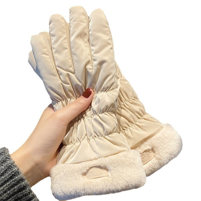 Women's Warm Korean-style Touch Screen Riding Gloves