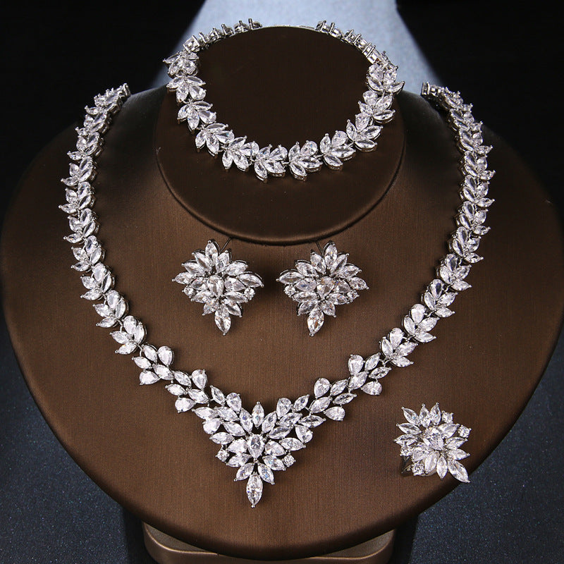 Handcrafted With Copper And Set With Zircon Stones.