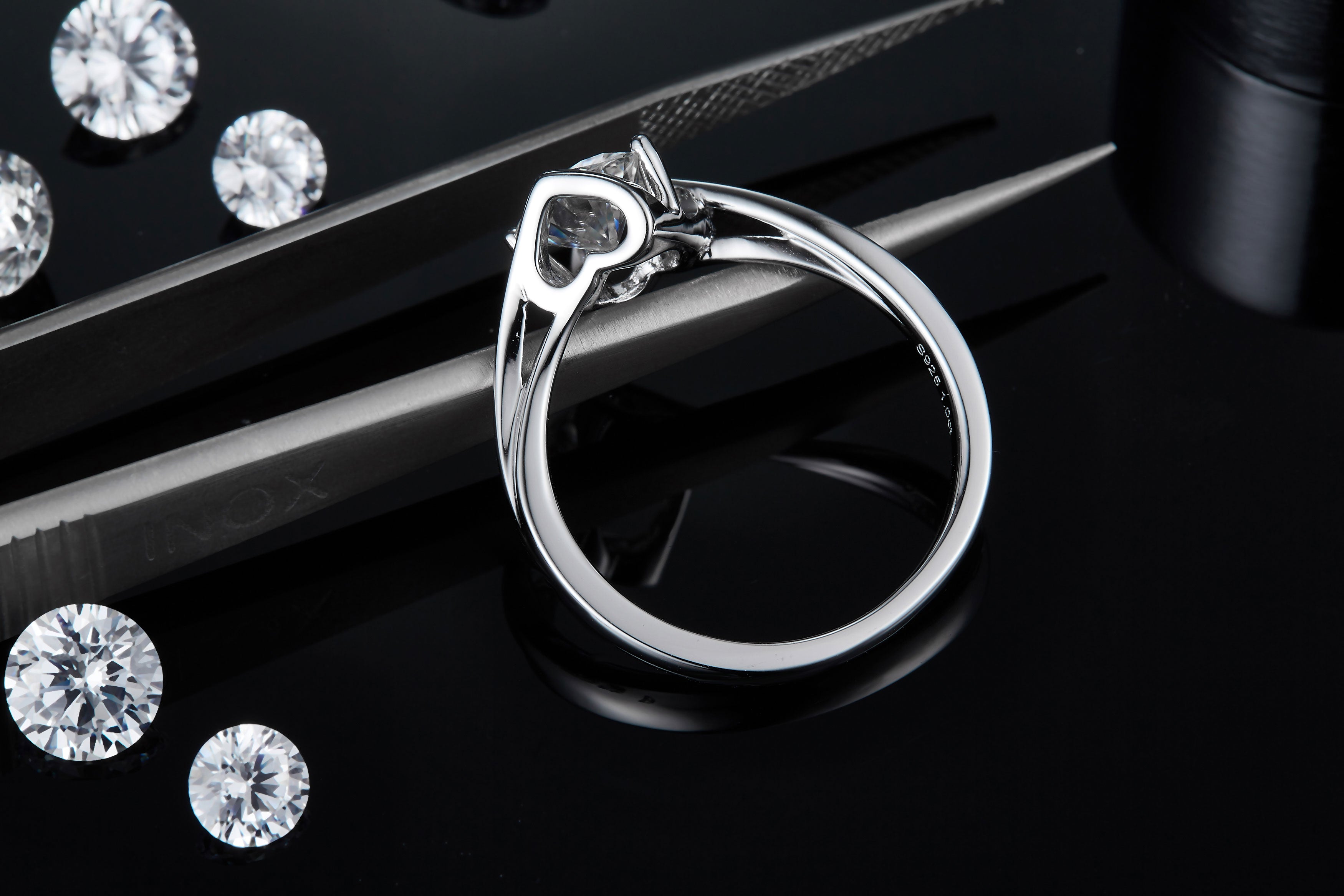 1-carat Top-quality Moissanite S925 Silvern