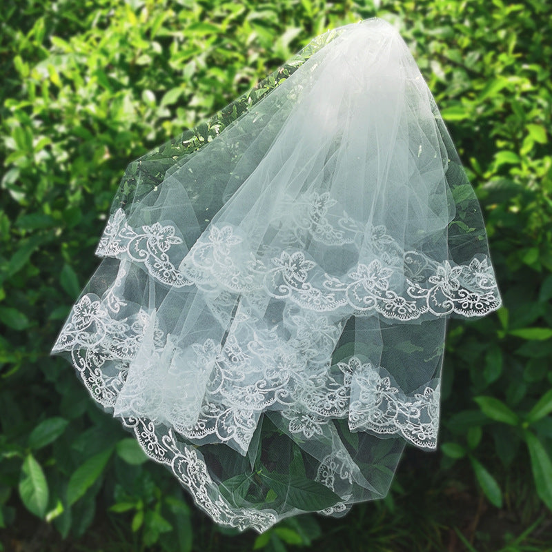 Bridal Veil Lace  Headdress Super Mori