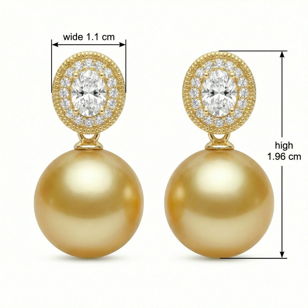 925 Sterling Silver Radiant Champagne South Sea Pearl