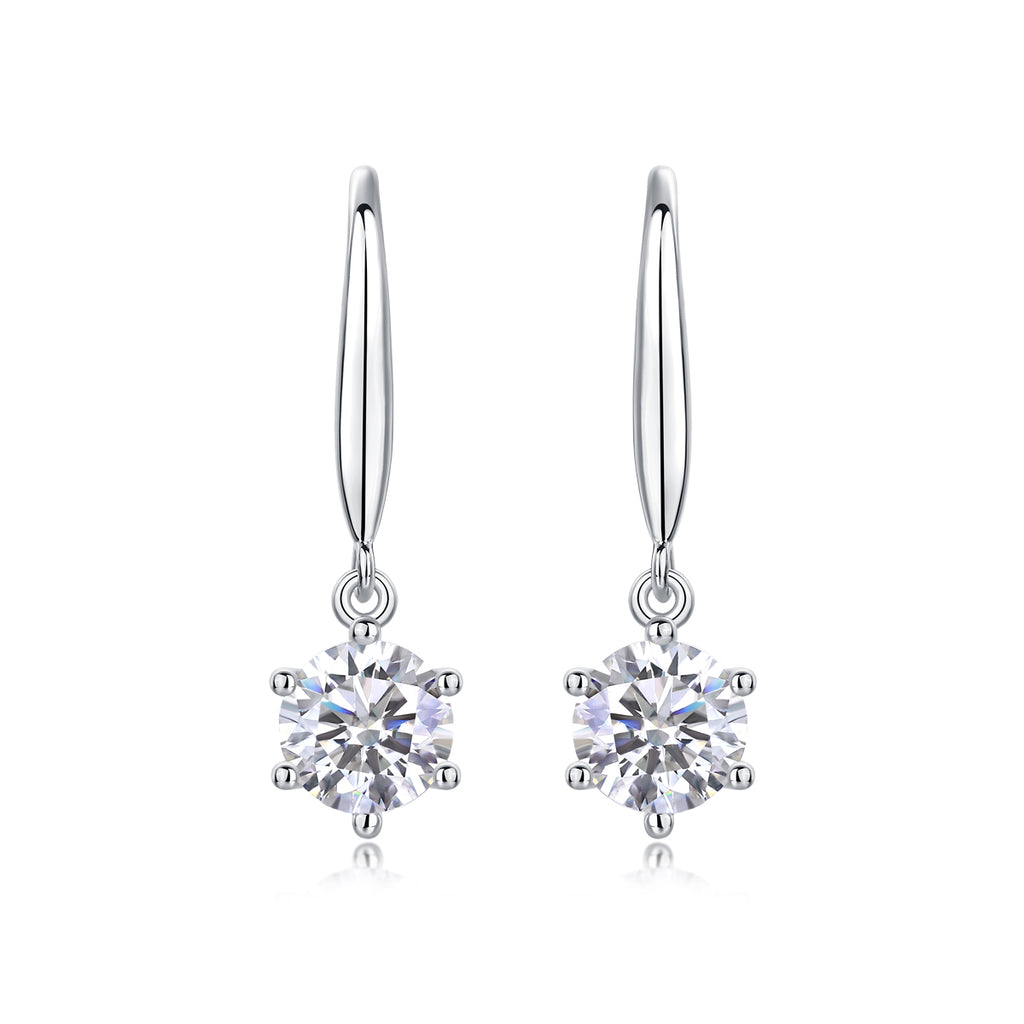 Jumping Wind - Earrings Set With 1-carat