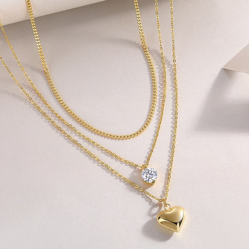 2-carat  Silver Pendant Necklace With  S925 Silver