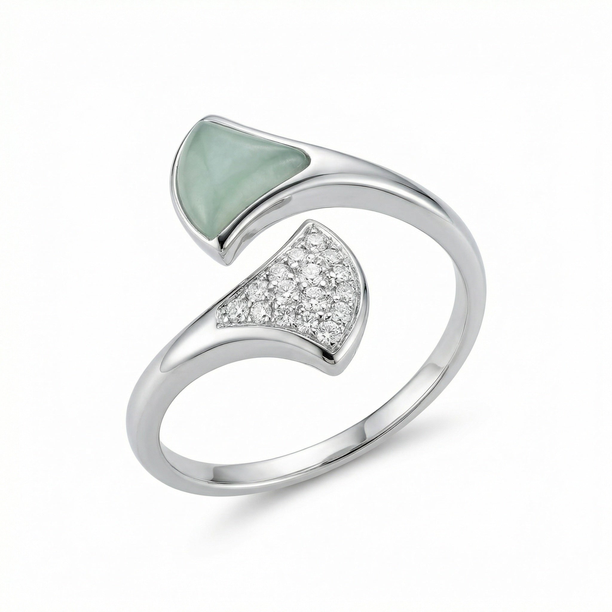 925 Sterling Silver Elegant Silver Bypass Ring