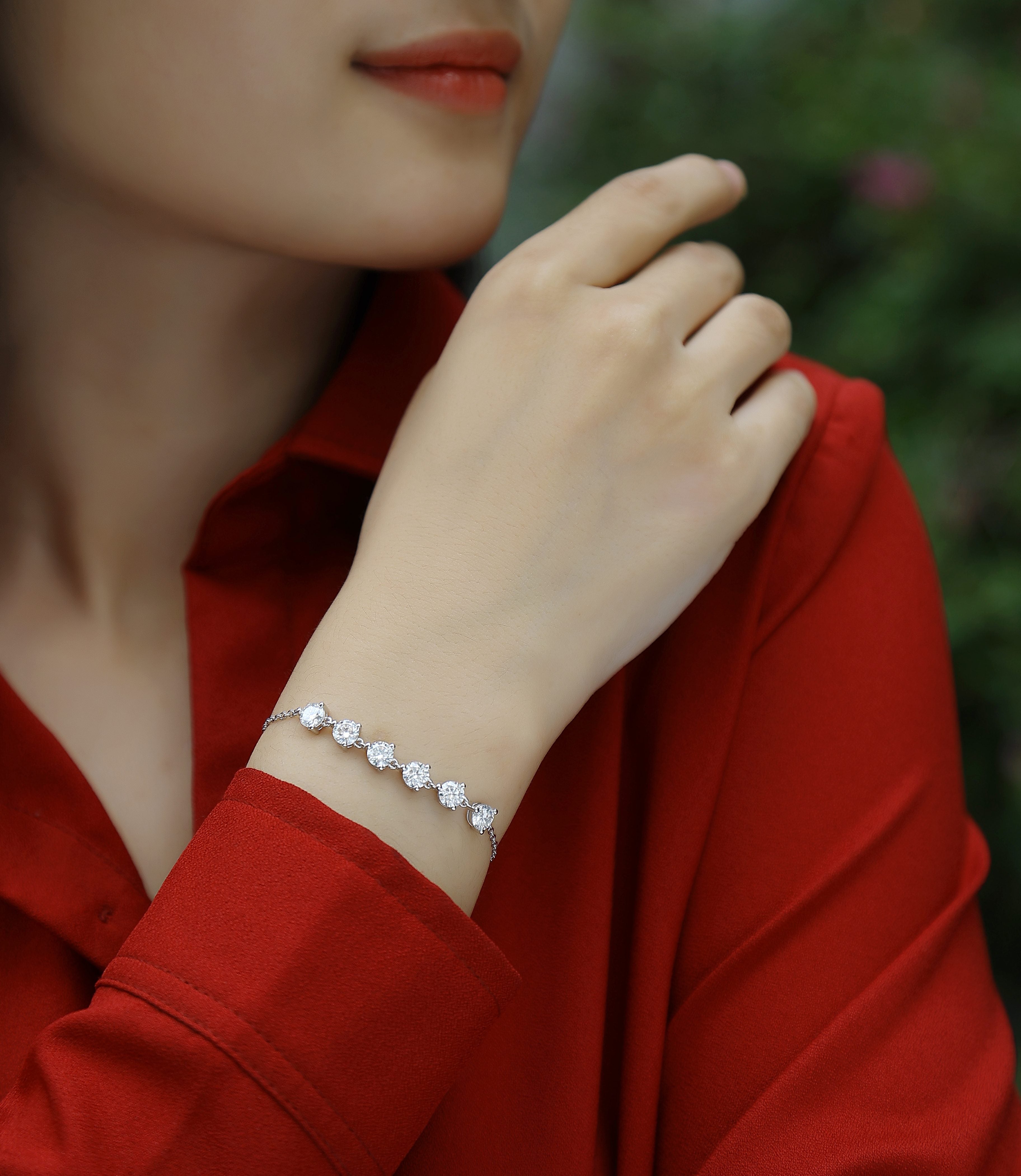 Silver Bracelet And Bracelet , S925 Silver-plated Platinum