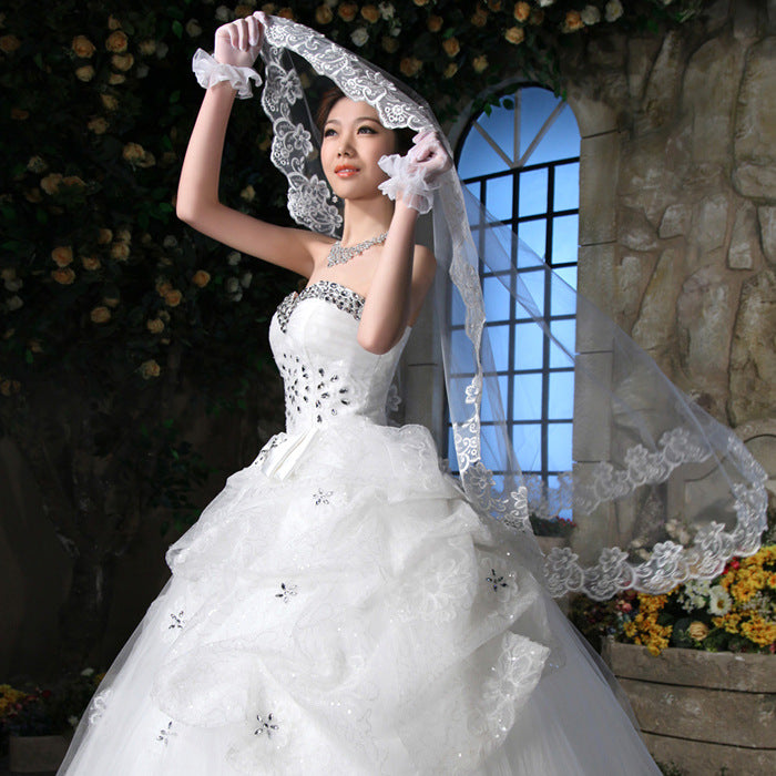 Bridal Veil Lace  Headdress Super Mori