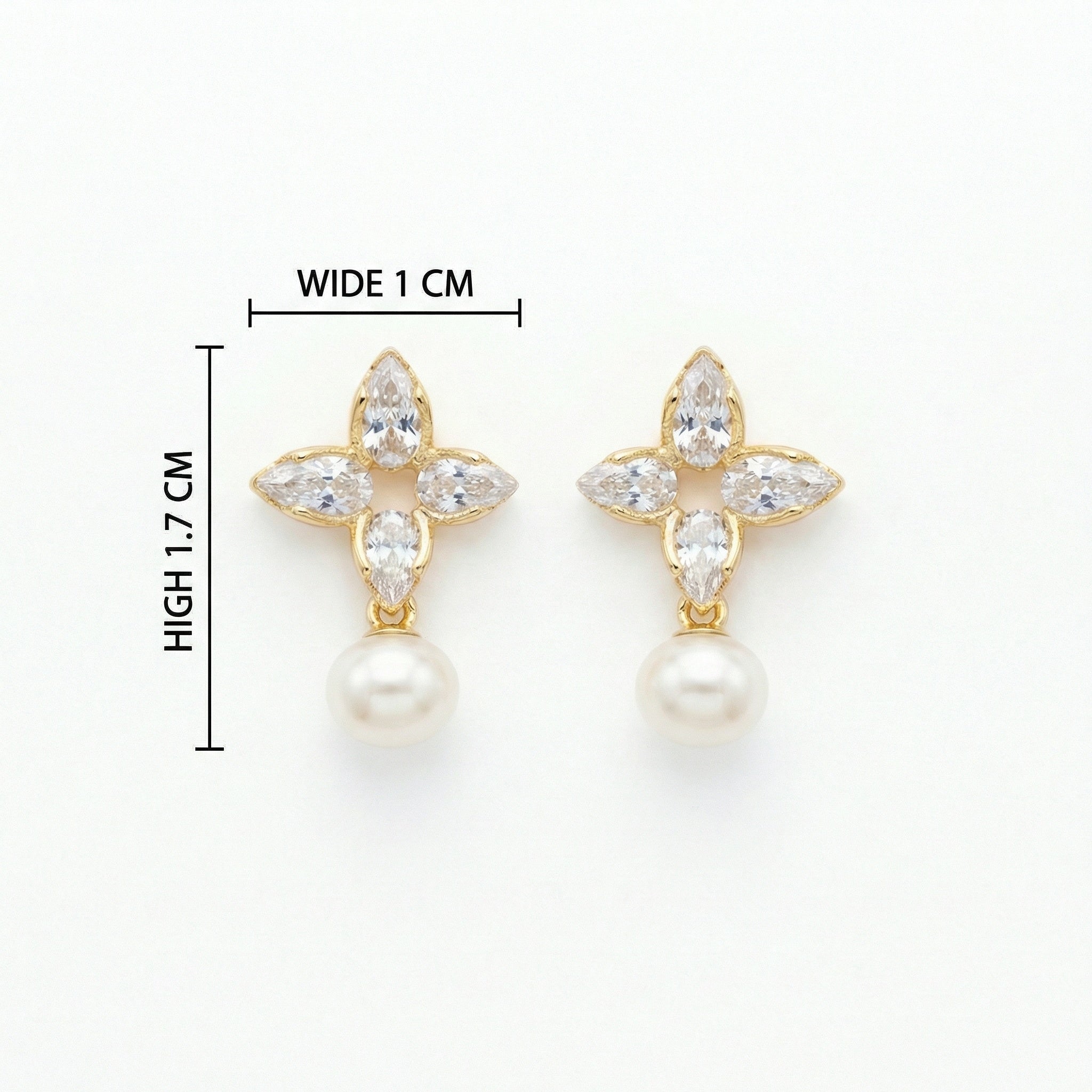 925 Sterling Silver Elegant Marquise Floral Drop Earrings