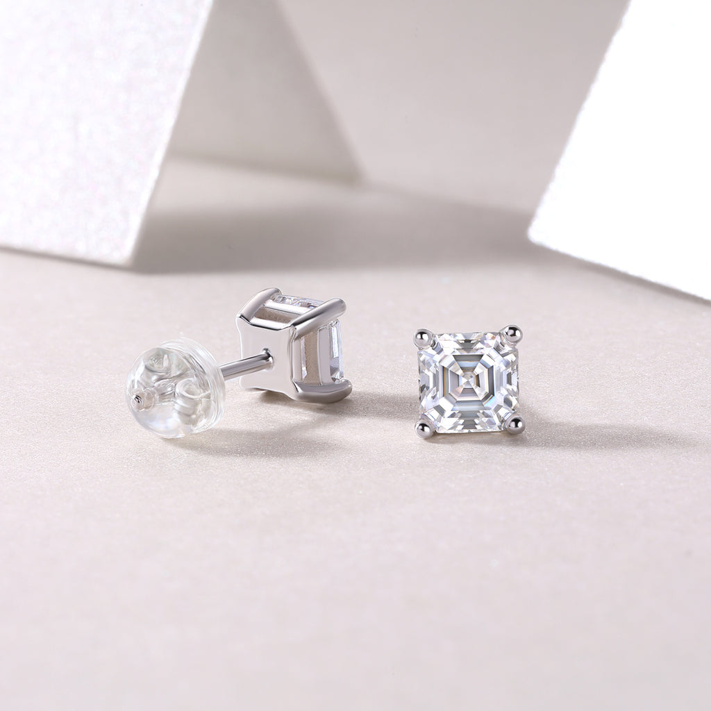 S925 Silver And Platinum-plated Stud Earrings,