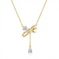 925 Sterling Silver Elegant Bowknot Necklace