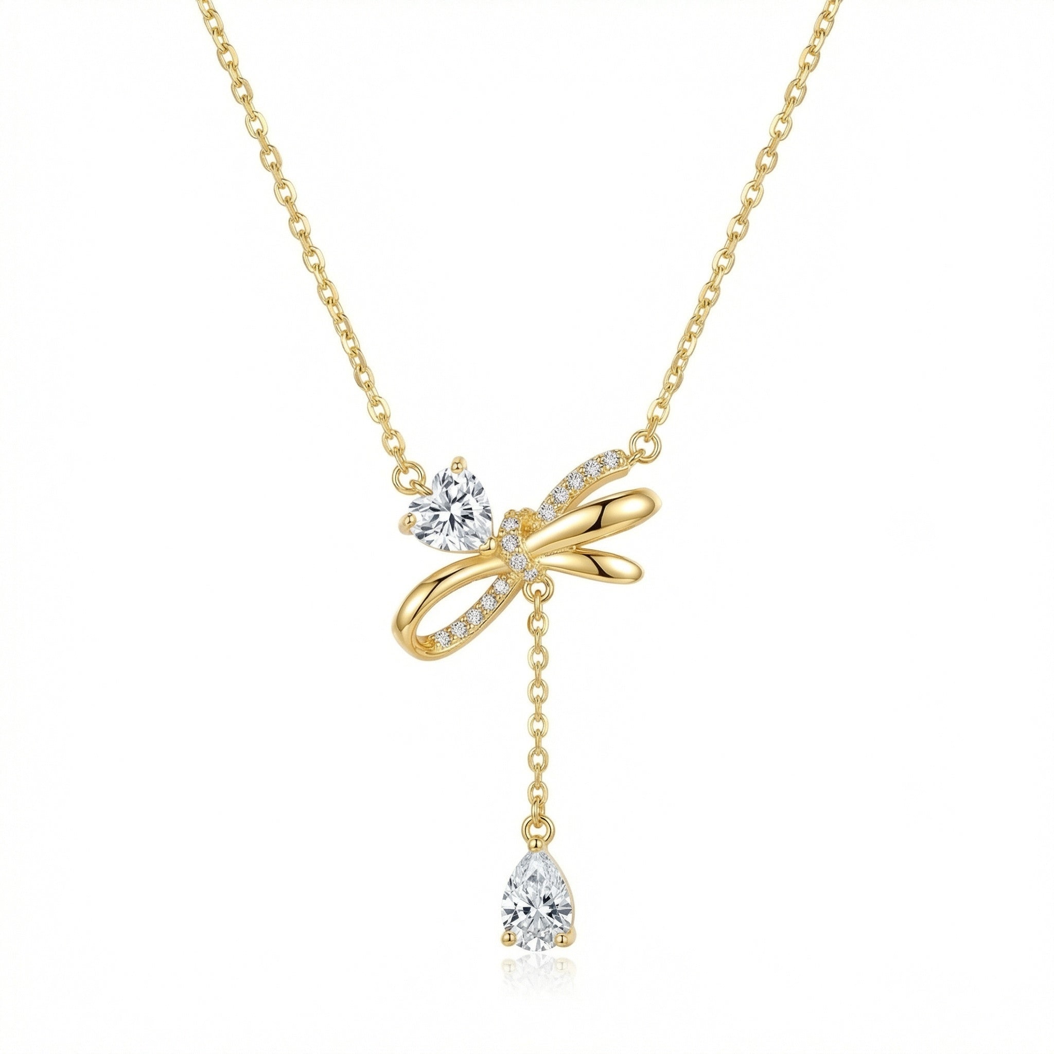 925 Sterling Silver Elegant Bowknot Necklace