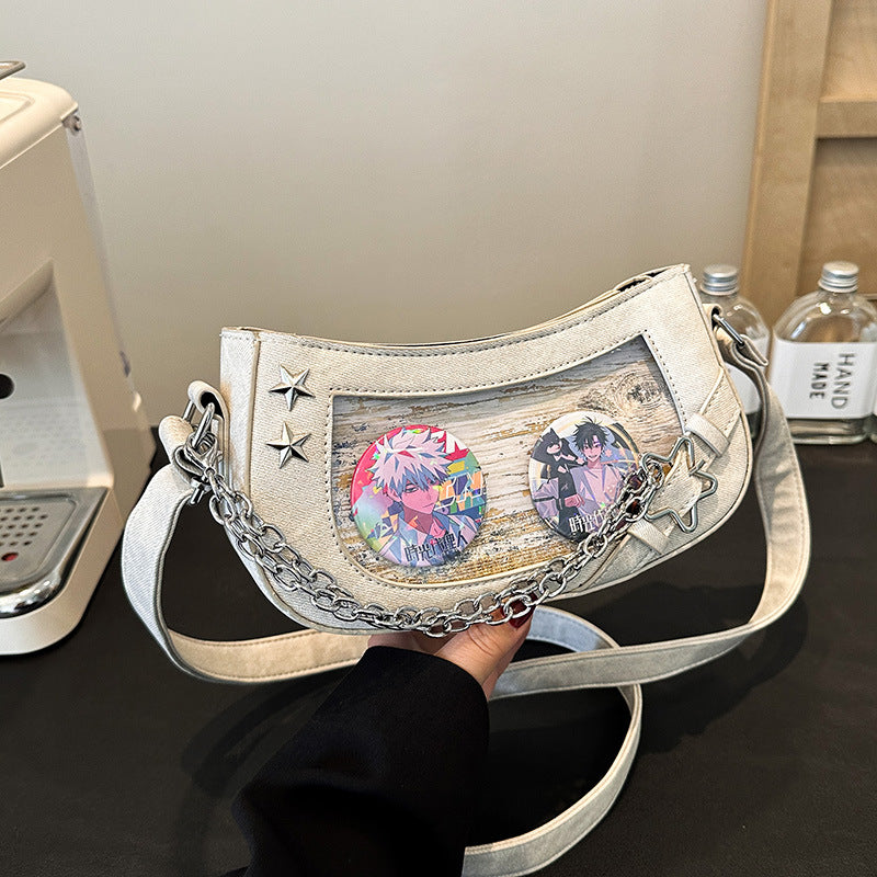 Japanese-Korean Style Underarm Clutch Bag
